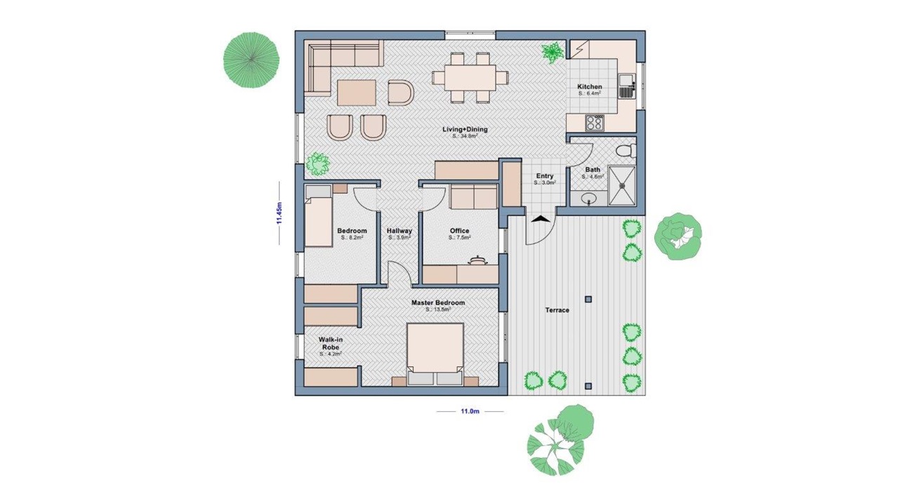 Modular House 101- norgeshus floor plan
